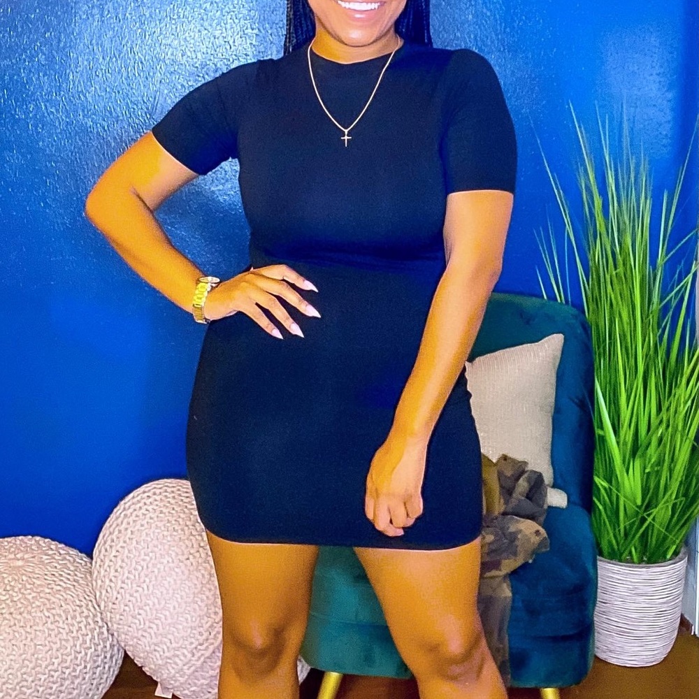 Naked Wardrobe black mini dress